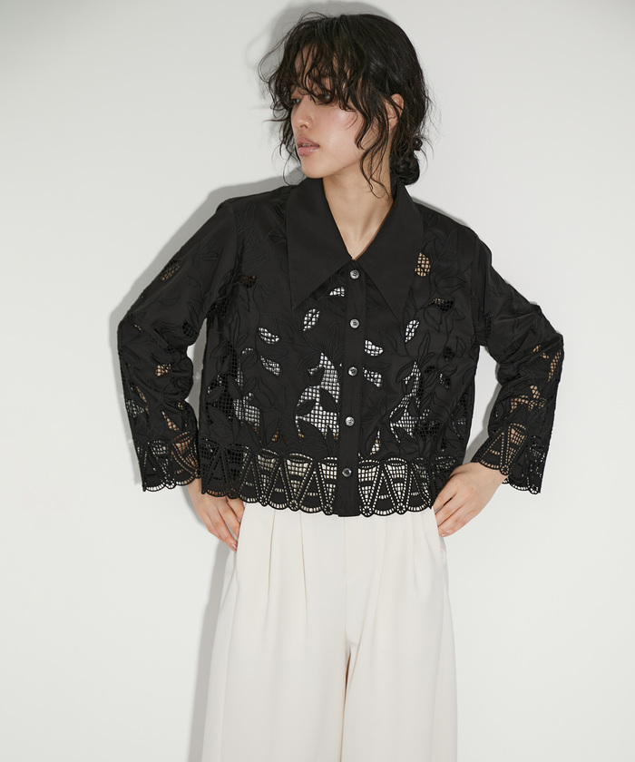 ADAM ET ROPE'｜エンブロイダリーシャツ | Rakuten Fashion(楽天