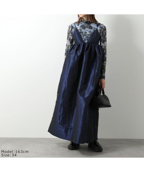 セール】GANNI キャミワンピース Shiny Taffeta Strap Dress F8366