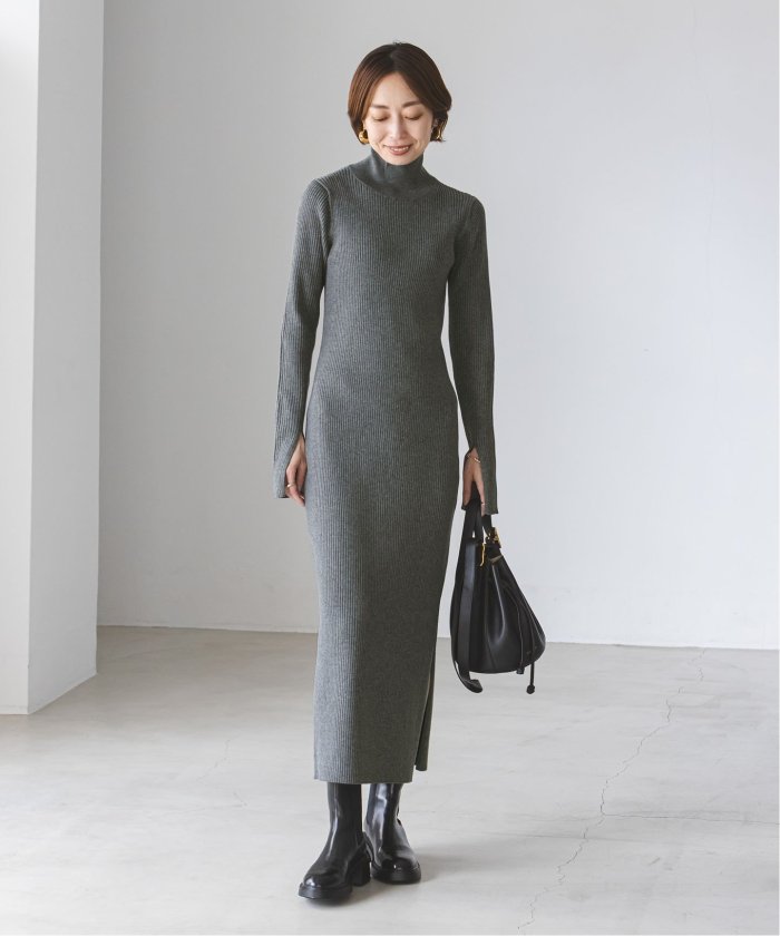 美品NOBLEナロータイトスリットニットワンピース S セール】《追加》ナロータイトスリットニットワンピース 2