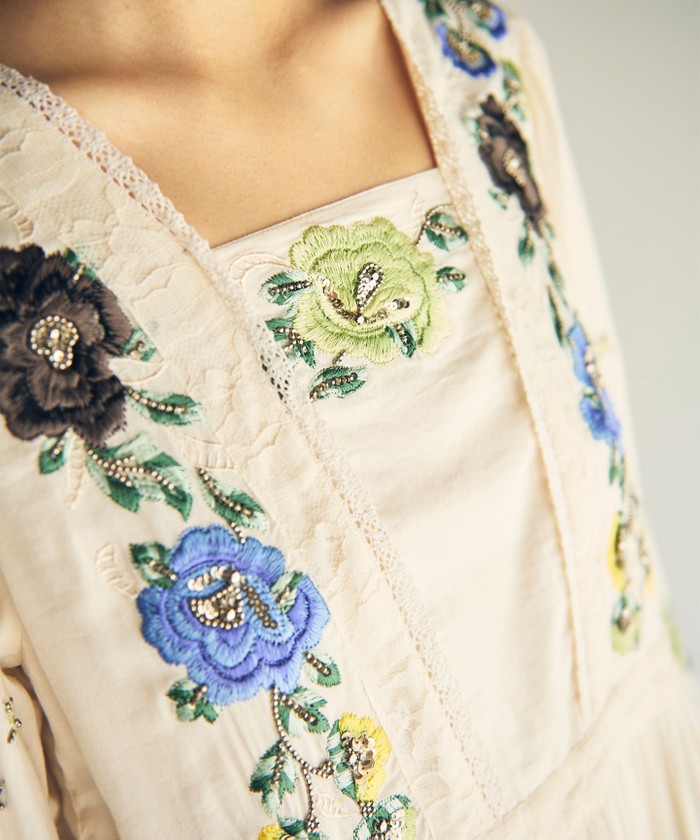 フラワー刺繍エスニックワンピース / GRACE CONTINENTAL | GRACE