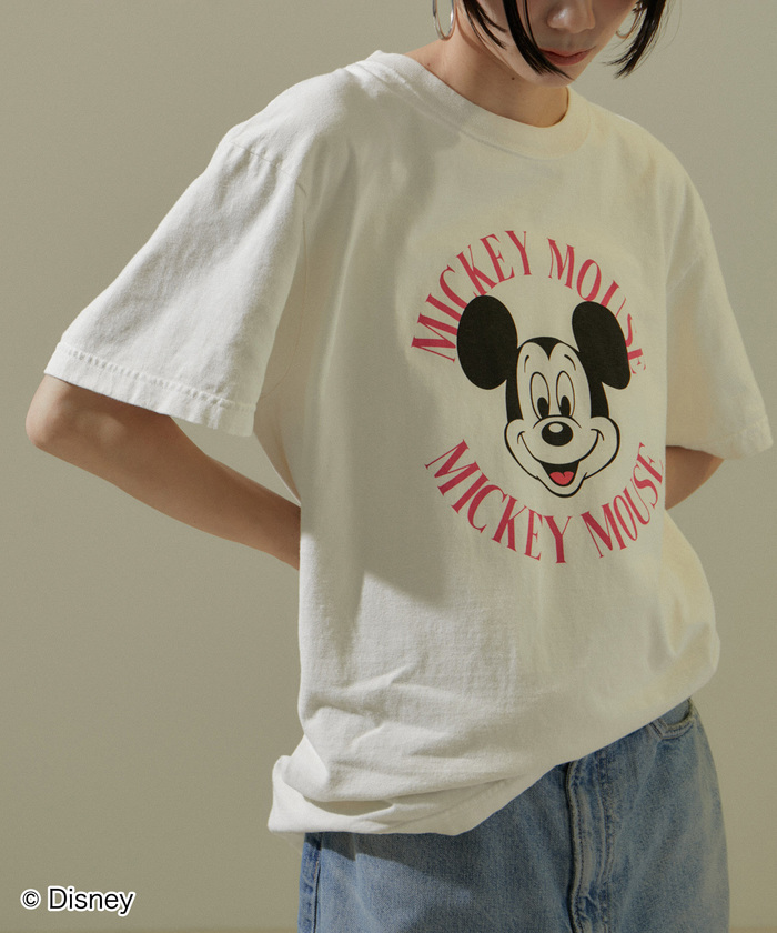 【GOOD ROCK SPEED】ミッキースクエアロゴT ホワイト×レッド GOOD ROCK SPEED】ミッキースクエアロゴT ホワイト×レッド