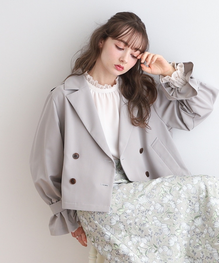 【couture brooch】ショートダッフルコート きれいめ通勤にも、カジュアルにも】ショートダッフルコート