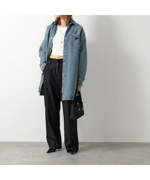プラダ PRADA PRADA デニム シャツ GFC036 13Z6 オーバーサイズ プラダ PRADA PRADA デニム シャツ GFC036 13Z6 オーバーサイズ