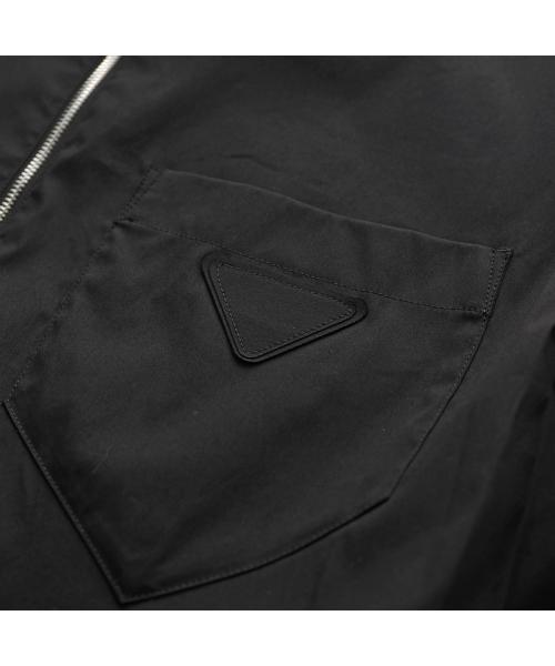 楽天市場】PRADA プラダ 半袖 シャツ SC763 10HT メンズ ハーフジップ トライアングルモチーフ コットンブレンド F0002/NERO  : インポートセレクトmusee