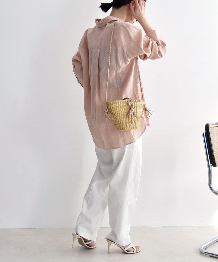 SHIPS for women / シップスウィメン quaranciel:〈洗濯機可能〉ヘンプ シアー オーバー シャツ セール】quaranciel:〈洗濯機可能〉ヘンプ シアー オーバー