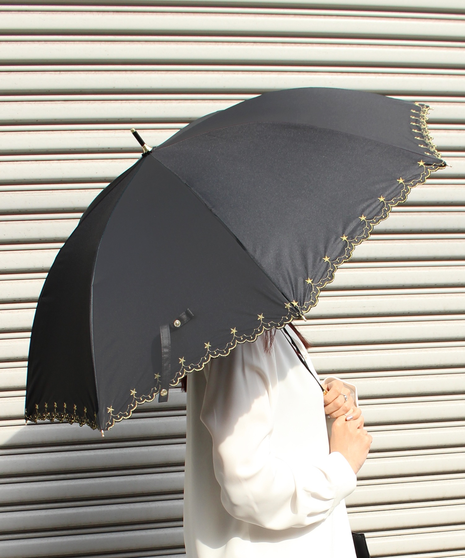 一級遮光・晴雨兼用】99%UVカット スパークルスカイ日傘・長傘