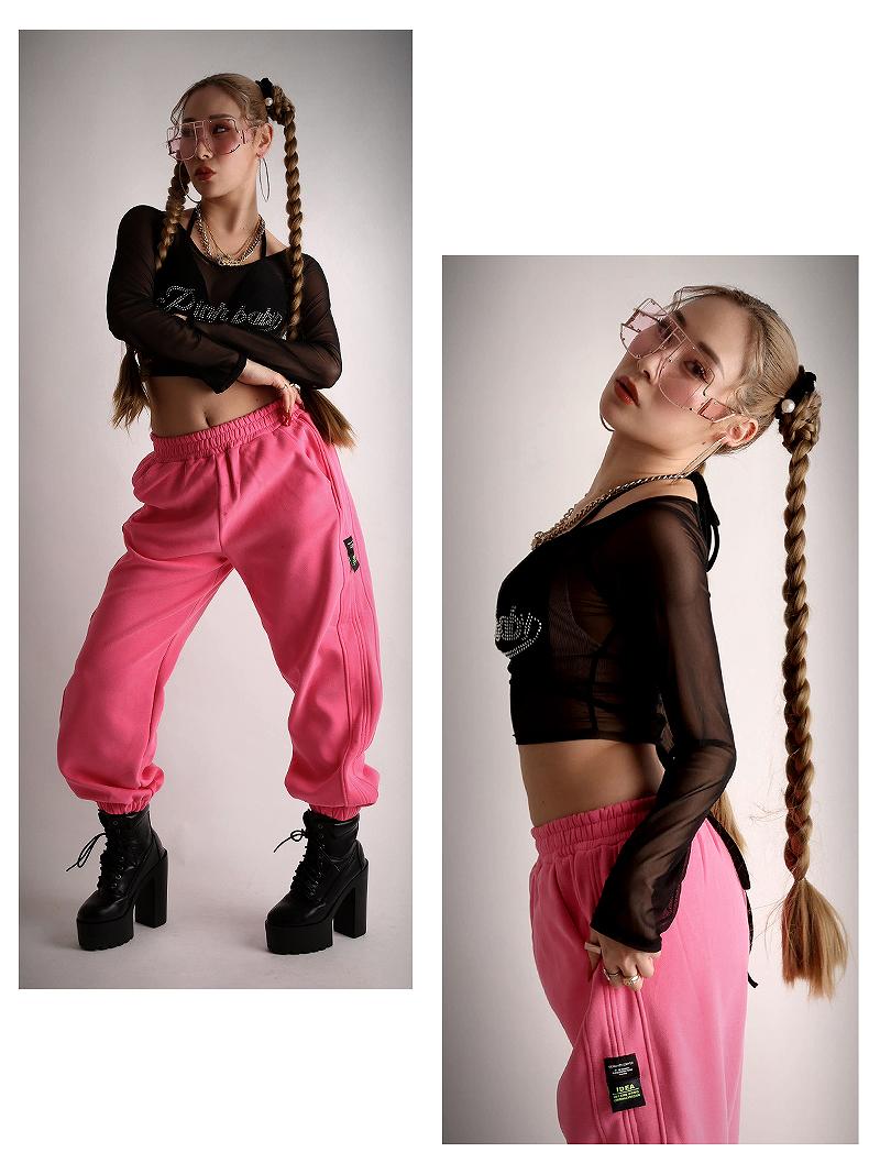 Bombshell Sportswear ボムシェル　新作　トップス ボムシェル bombshell トップス メッシュニット カットソー 長袖