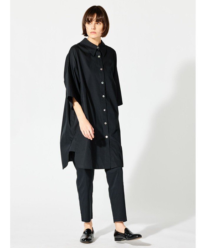 セール 30%OFF】mizuiro ind ハーフスリーブワイドシャツ