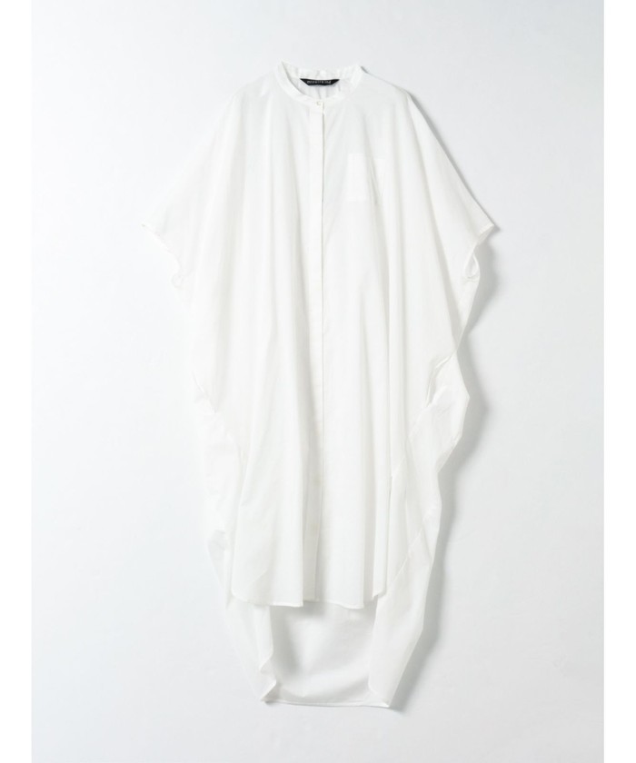 セール 30%OFF】mizuiro ind バンドカラーバックギャザーシャツ