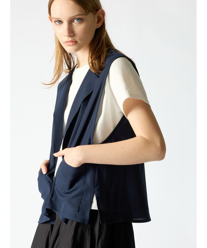 はる　ミズイロインド mizuiro-ind(ミズイロインド) double frill collar shirt – SACHET.