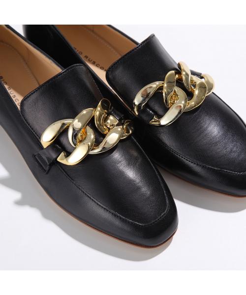 【美品】ファビオルスコーニ レザー パンプス ポインテッドトゥ ブラック 黒 ファビオルスコーニ FABIO RUSCONI レザー ポインテッドトゥ