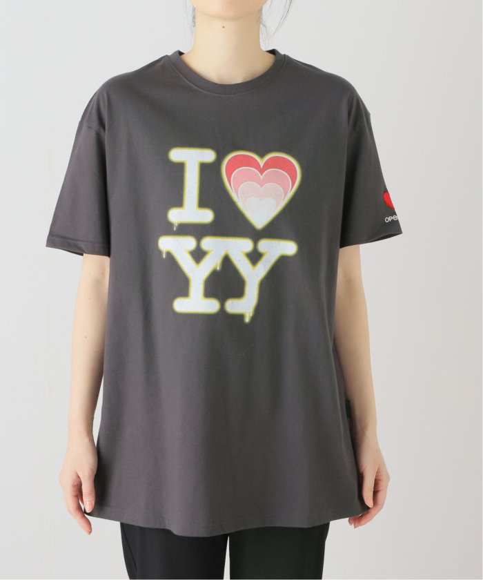 6/16 DELIVERY] YY HUG&HEART T-SHIRT, CHARCOAL