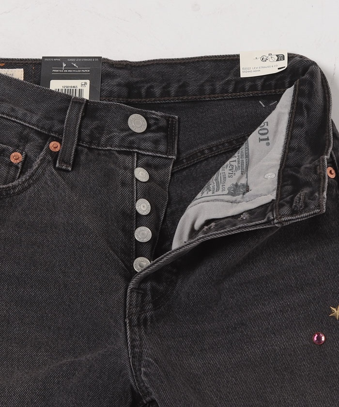 セール】501(R) ジーンズ FOR WOMEN ブラック GLITTER BOMB セール】501(R) ジーンズ FOR WOMEN ブラック GLITTER BOMB