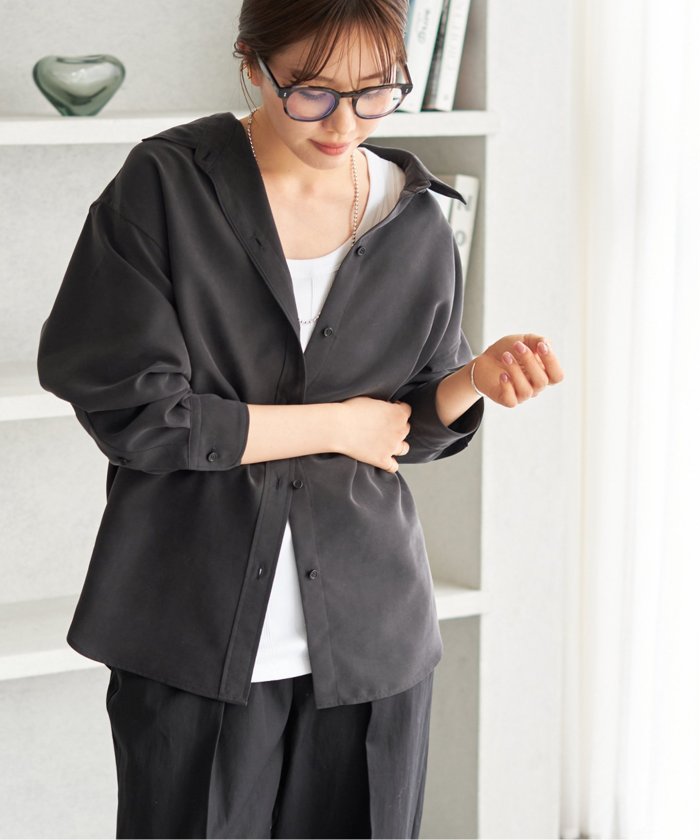 定価1.8万 新品タグ付 Plage プラージュ シルクIラインシャツ ブラウン セール】Peach シャツ(505922701) | プラージュ(Plage) - d fashion