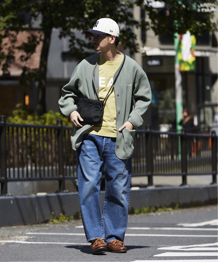 snow peak URBAN COLLECTION カーディガン ブラック S SNOWPEAK / スノーピーク】別注 ドライワッフルカーディガン