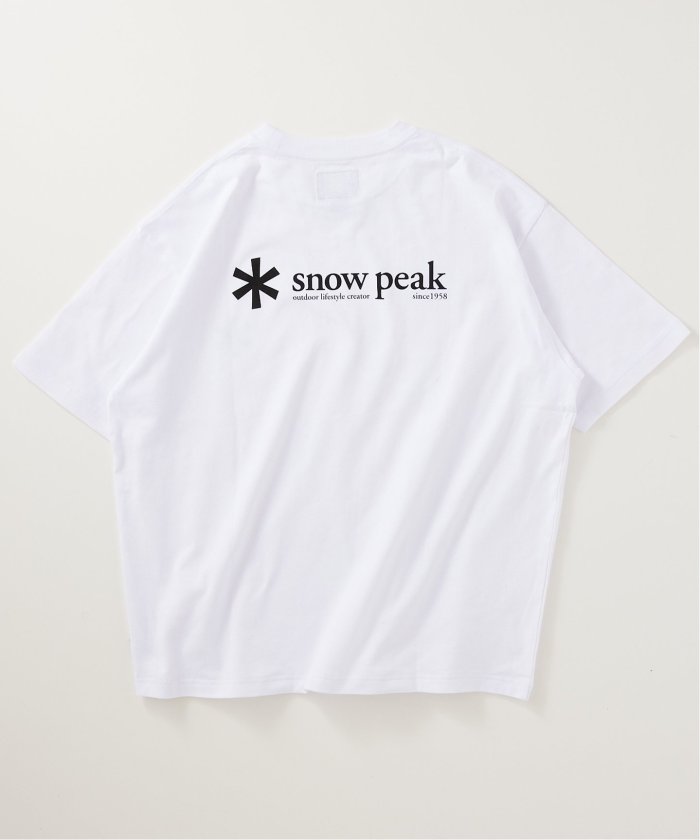  Peak - スノーピーク　peak プリントロゴTシャツ　サイズL　限定品　ベージュ SNOWPEAK / スノーピーク】別注 ロゴプリント Tシャツ(505932498