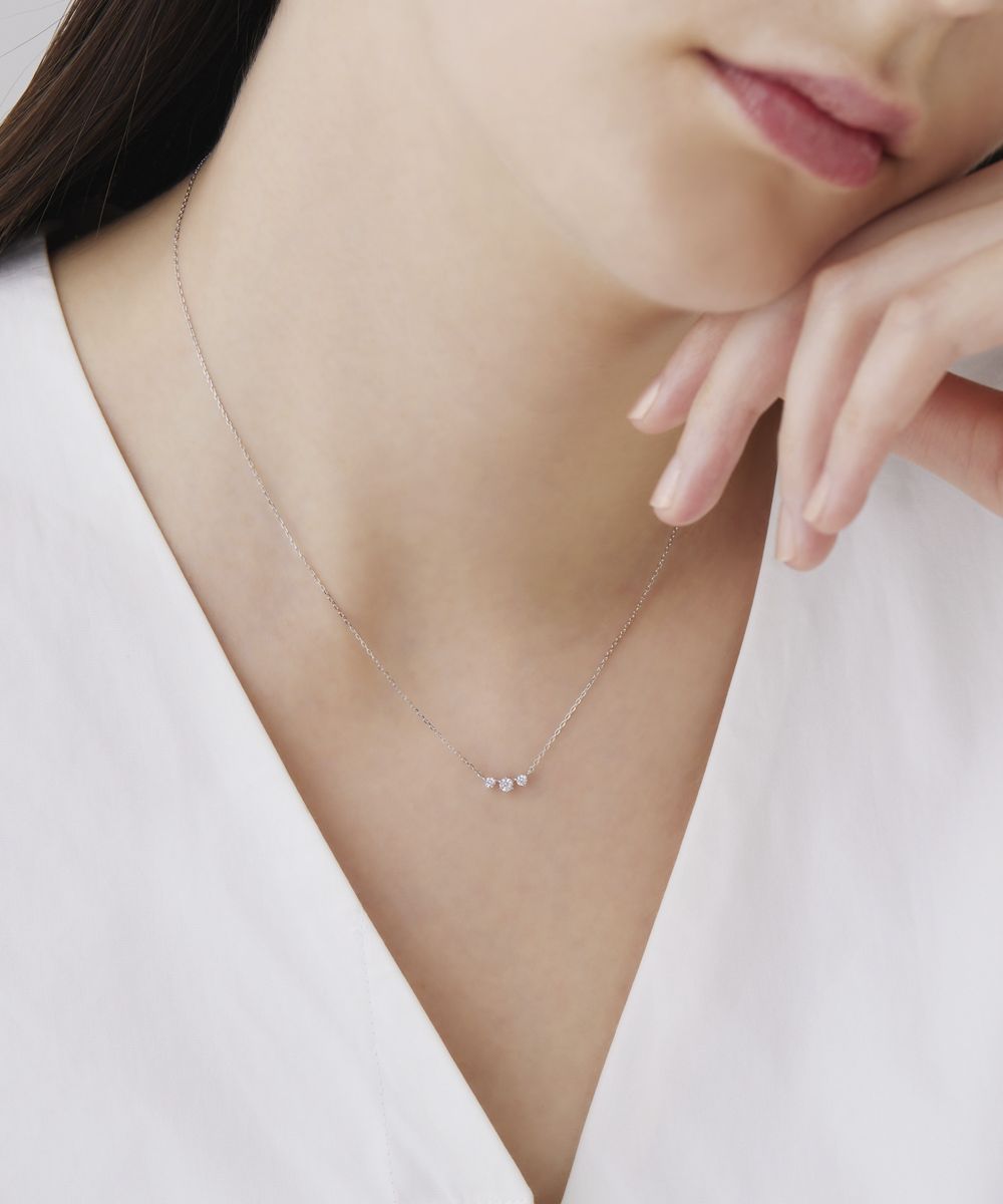 すぐ届く☆4℃ シルバー ネックレス 3月誕生石 ギフトにも◎ 4℃ ネックレス 「3月誕生石」シルバー レディース : ZOZOTOWN