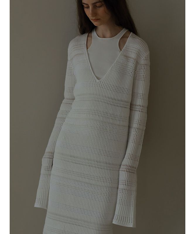 セール 40%OFF】メッシュボーダーニットワンピース(505832286 セール 40%OFF】メッシュボーダーニットワンピース(505832286