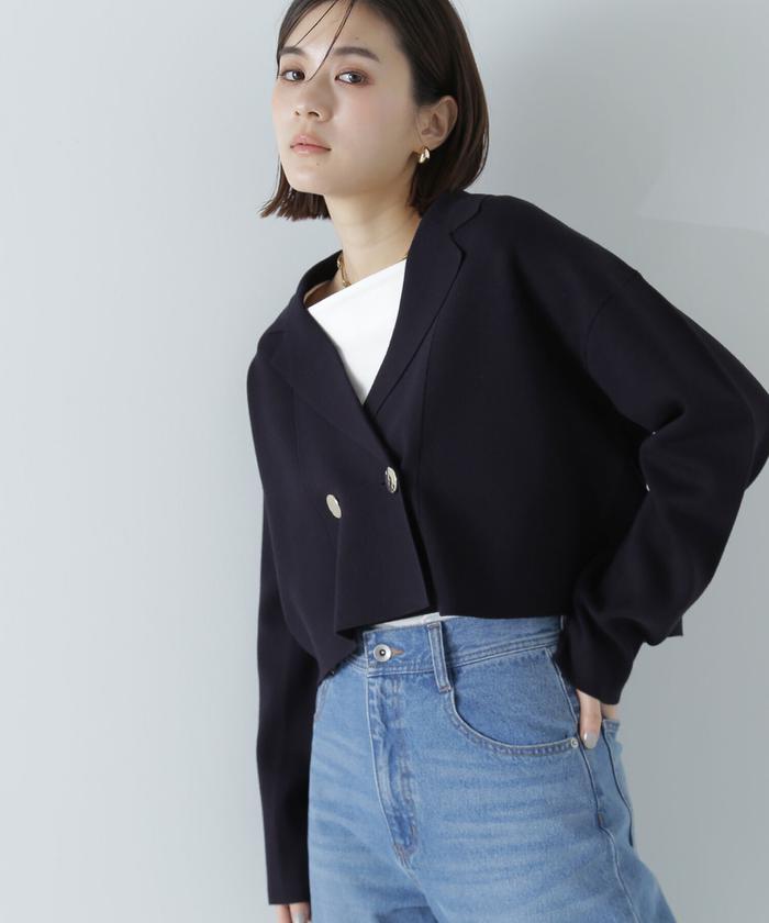 エヌナチュラルビューティーベーシック♡ジャケット 楽天市場】テーラードダブルジャケット N. Natural Beauty Basic