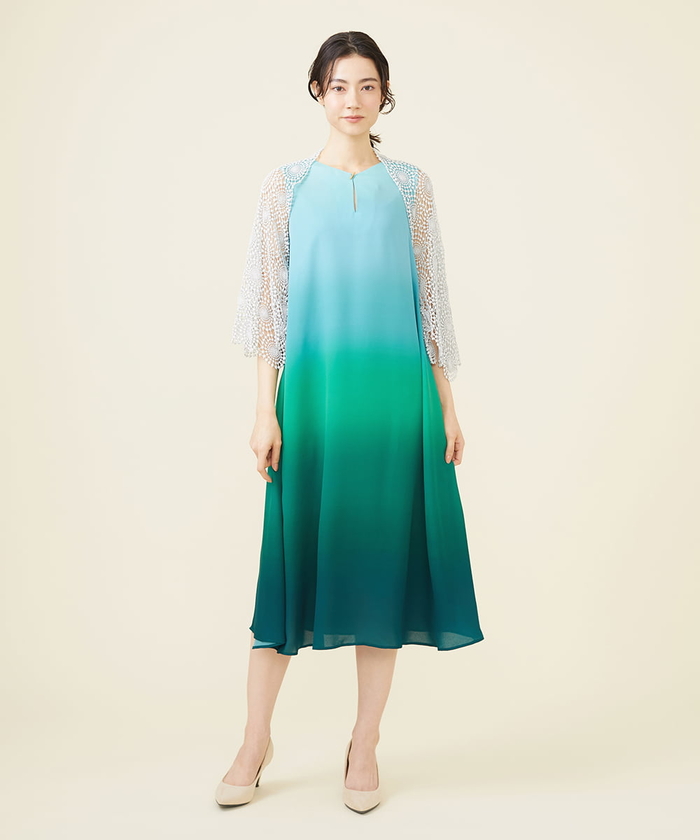 憧れの セール 50%OFF】グラデーションサーキュラードレス(505940287 ワンピース