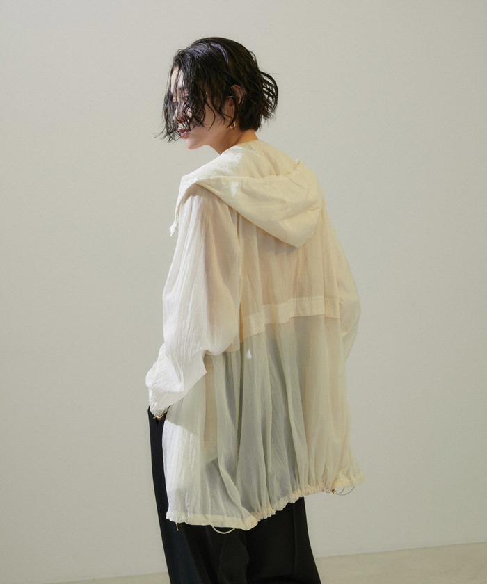 セール】【WEB限定】ライトヴィンテージシアーフードブルゾン
