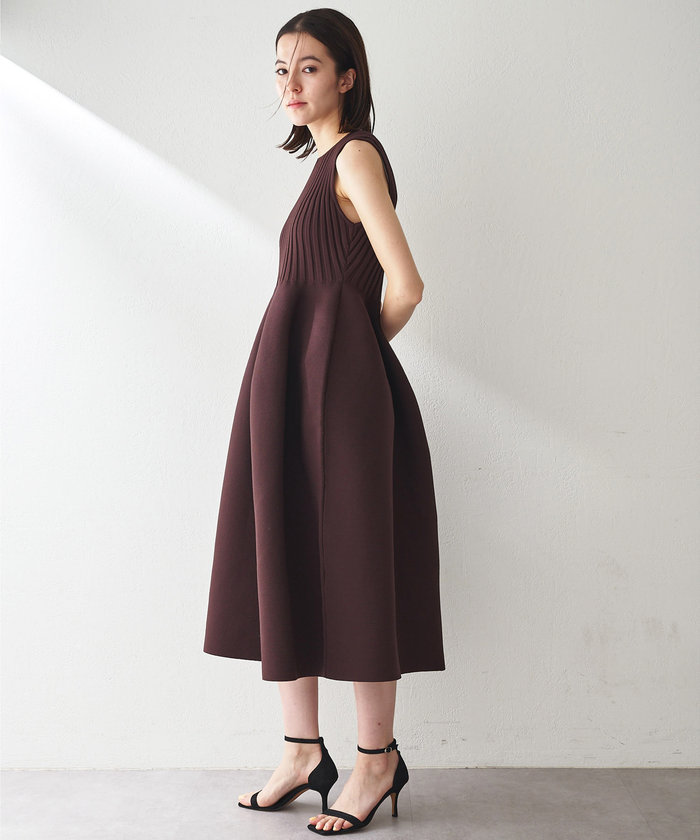クーポン】【セール 50%OFF】リブコンビニットワンピース