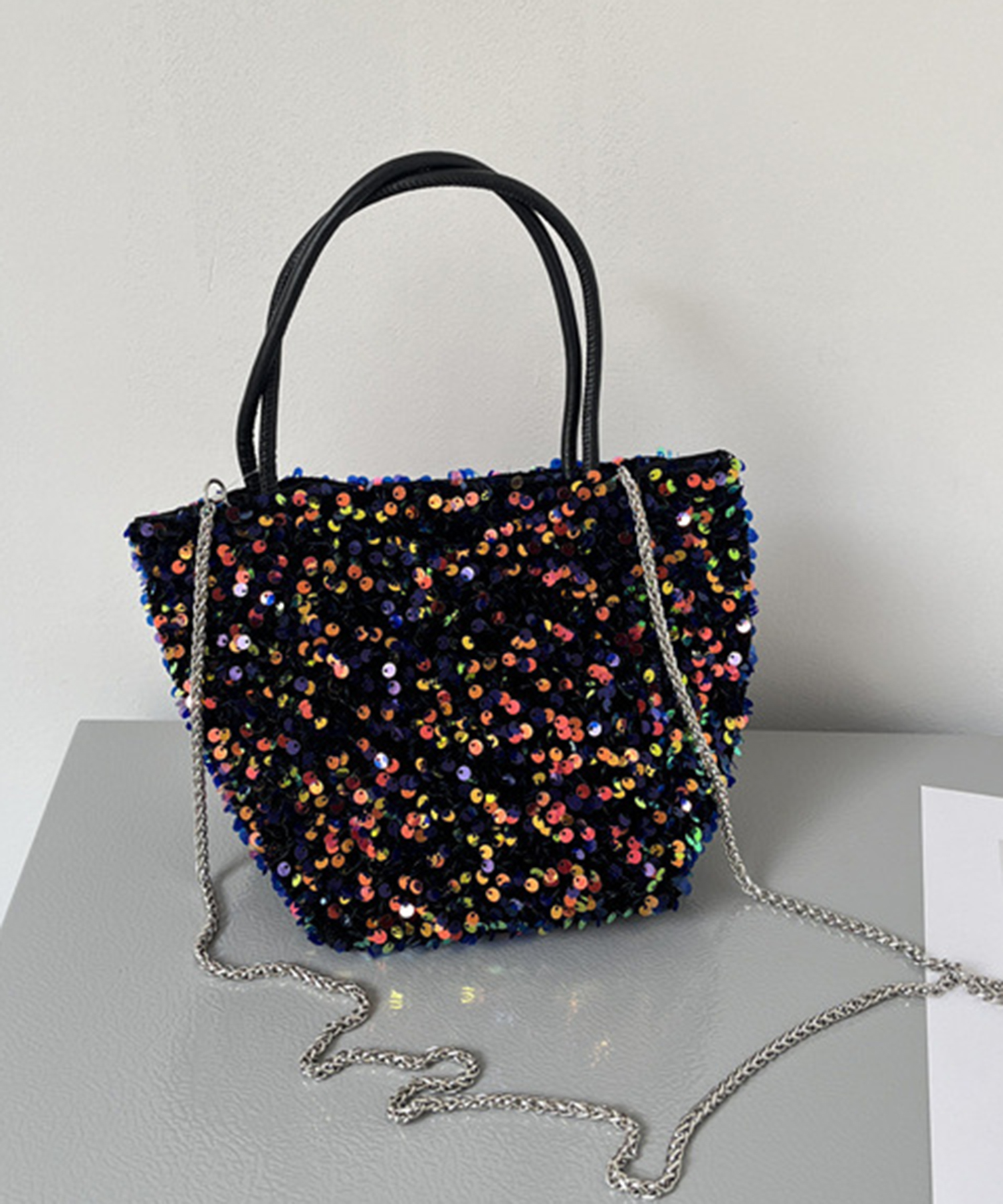 セール50%OFF】スパンコールトート ミニバッグ ミニトート セール50%OFF】スパンコールトート ミニバッグ ミニトート