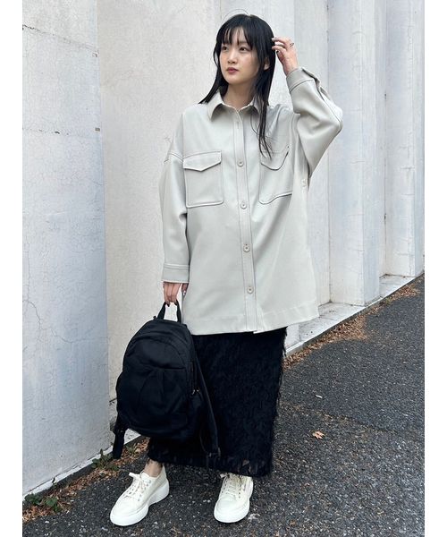 emmi atelier】eco メッシュミニギャザーボディーバックパック