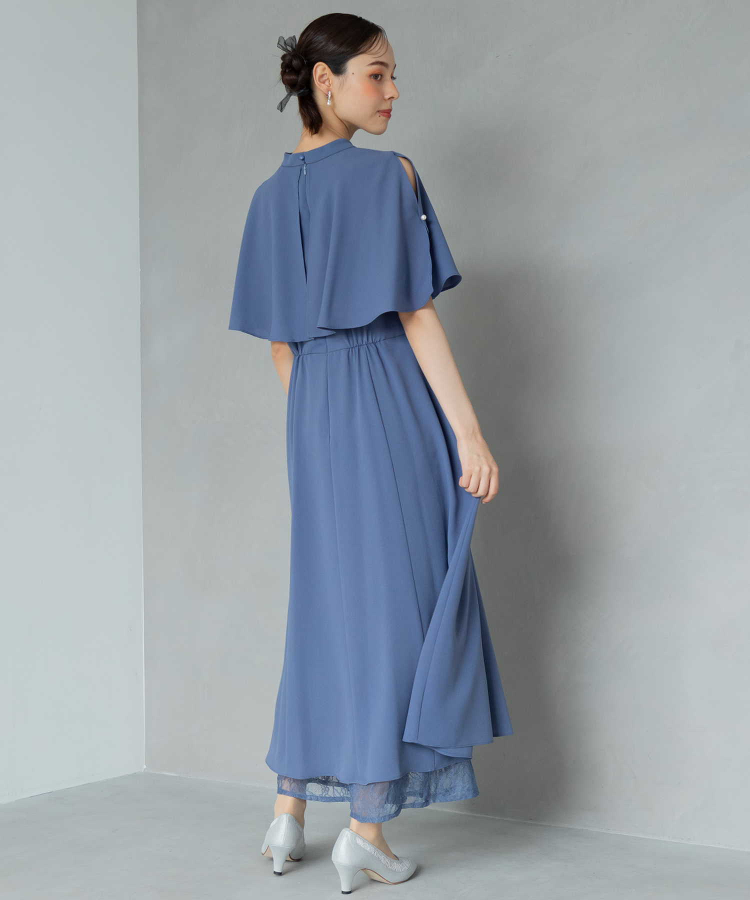 美品✨フォルムフォルマ パンツドレス フォーマルドレス パーティ 結婚式 二次会 formforma別注】レースパンツ付きレイヤードドレス/結婚式
