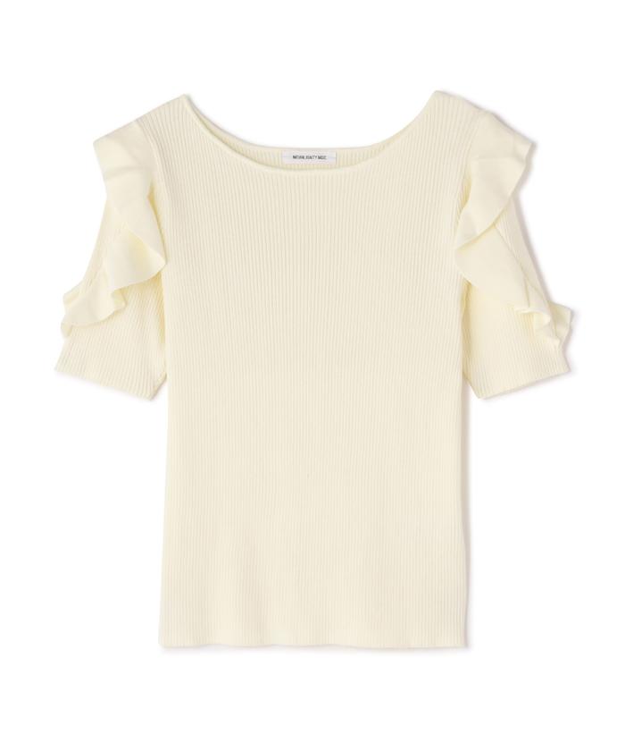Natural Beauty Basic上品 スリーブ セール 50%OFF】ラッフルスリーブニット(505937799