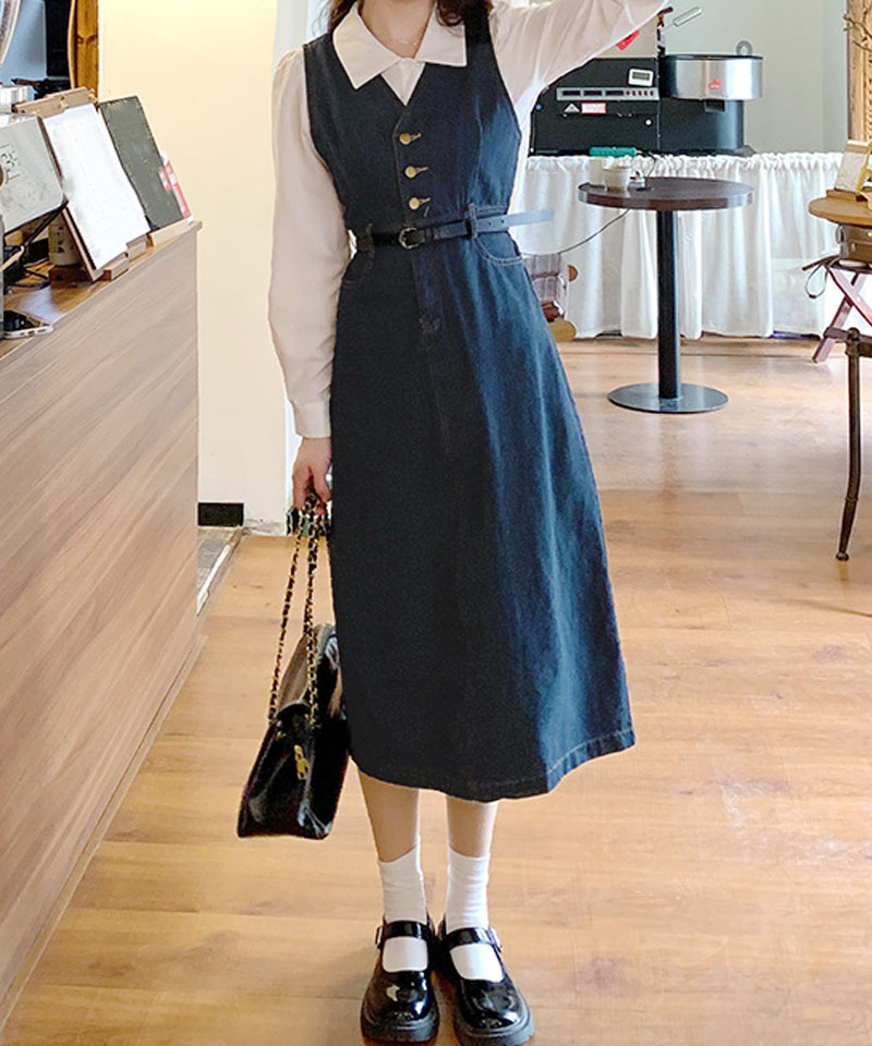 ★Malbon Golf/リゾート ムード ベルテッド ワンピース★ ウエストタックシャツワンピース[品番：MKSW0048806]｜MURUA