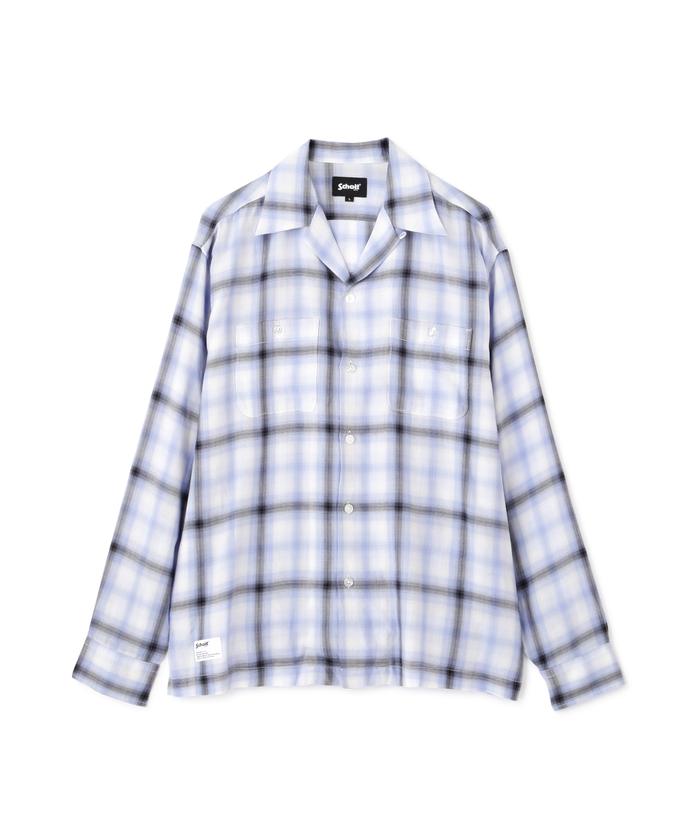 COOTIE オンブレ チェックコートオフホワイト M ロングシャツ COOTIE オンブレ チェックコートオフホワイト M ロングシャツ