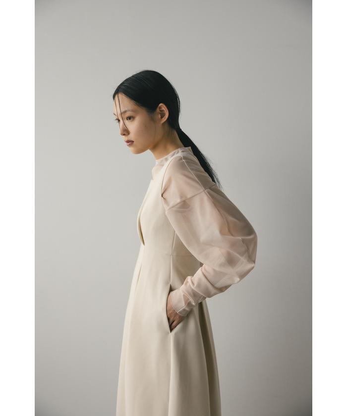 【Cider】スクエアネック ワッフル ミディ ワンピース セール 30%OFF】スクエアネックコクーンワンピース(505950917