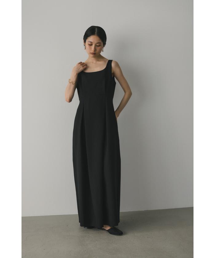 【Cider】スクエアネック ワッフル ミディ ワンピース セール 30%OFF】スクエアネックコクーンワンピース(505950917