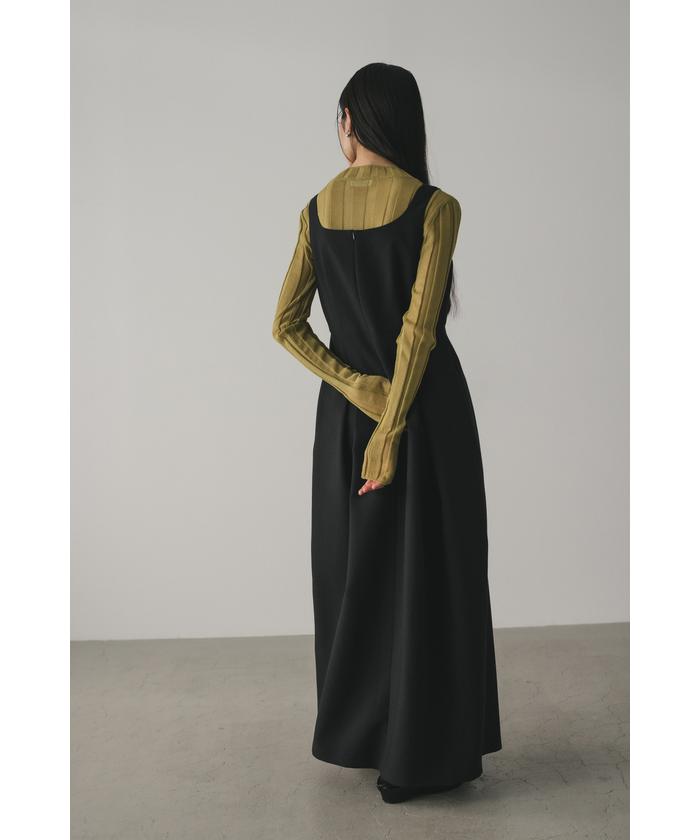 【Cider】スクエアネック ワッフル ミディ ワンピース セール 30%OFF】スクエアネックコクーンワンピース(505950917