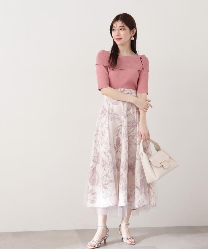 セール 50%OFF】チュールフラワースカート(505950978
