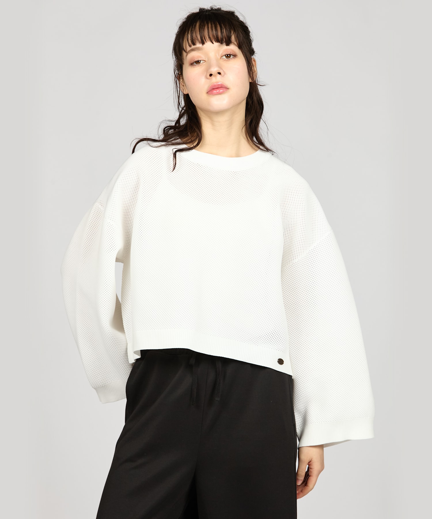 新品・未使用 To b. by agnes b. プルオーバー メッシュ ニット セール55%OFF】ライトメッシュニットプルオーバー(505789435