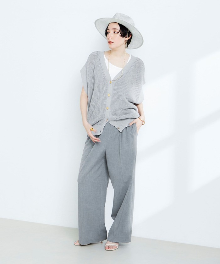 セール 20%OFF】ウォッシャブルペーパーヤーン2WAYベスト