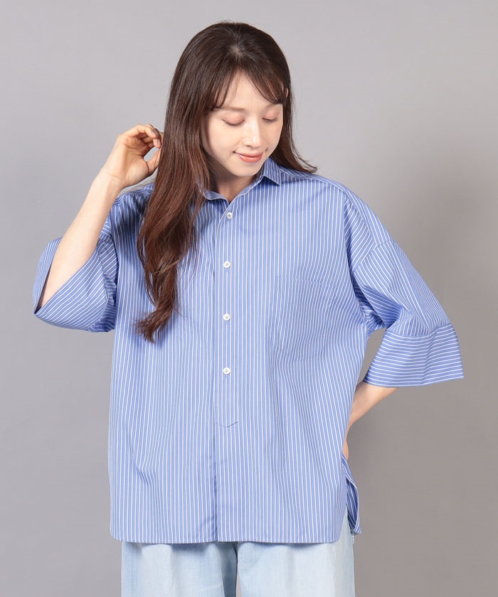 ティッカ　スクエア　半袖　ダブルカフス　シャツ セール】スクエア半袖ダブルカフスシャツ(505936242) | ティッカ