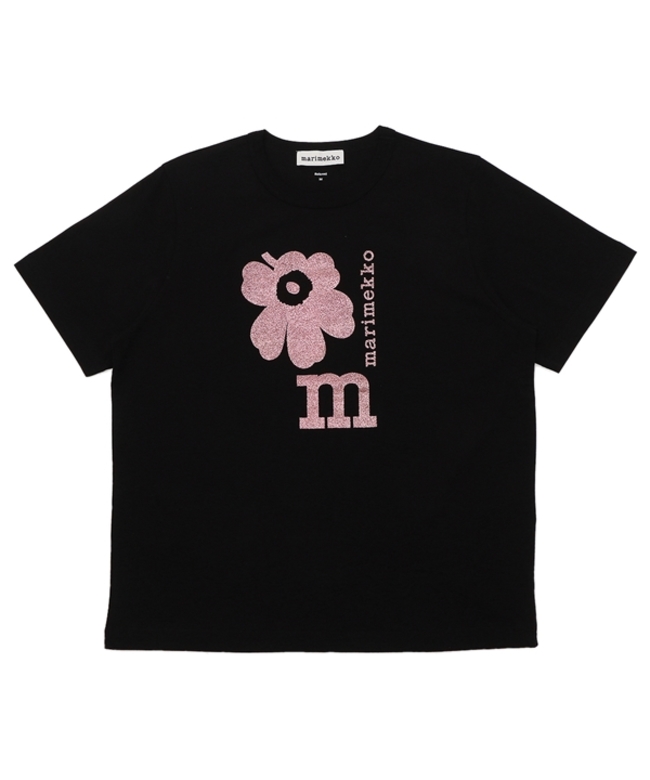 セール】マリメッコ Tシャツ カットソー ウニッコグリッター 花柄