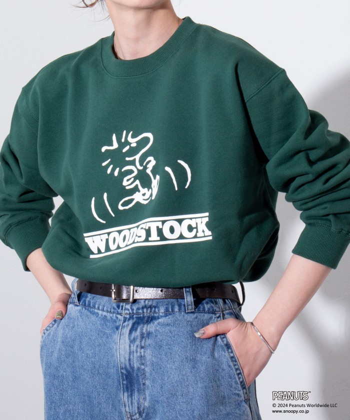 セール 40%OFF】【PEANUTS/ピーナッツ】プリント クルーネック セール 40%OFF】【PEANUTS/ピーナッツ】プリント クルーネック