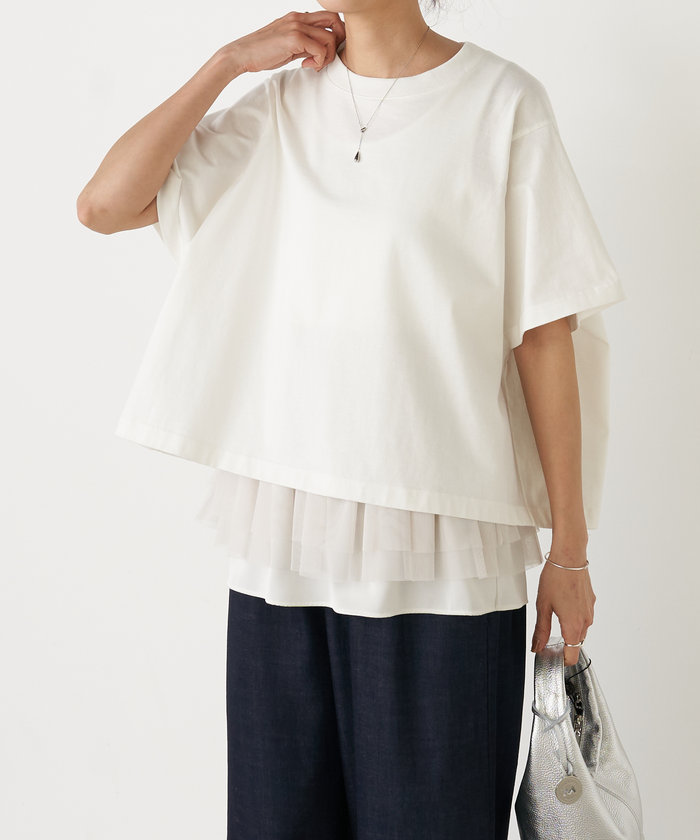 BEARDSLEYビアズリー チュチュタンク ホワイト 重ね着 24SS ビアズリー BEARDSLEY 《重ね着に》チュチュタンク （white