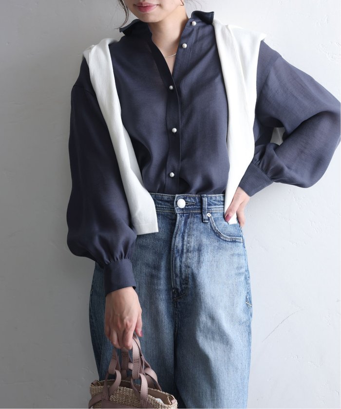 新品 人気完売 ラトータリテ 24aw 定価1.3万 シャツ ブラウス シアー シアーパールシャツ(505957644) | ラ トータリテ(La Totalite