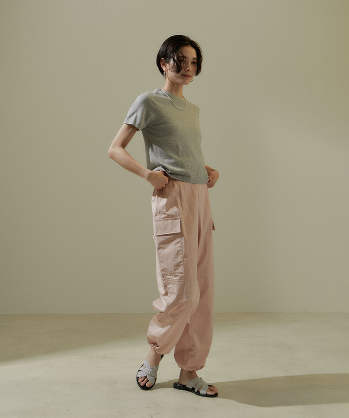 【WEB限定】セミワイドカーゴパンツ【洗える】 WEB限定】セミワイドカーゴパンツ【洗える】(505957721
