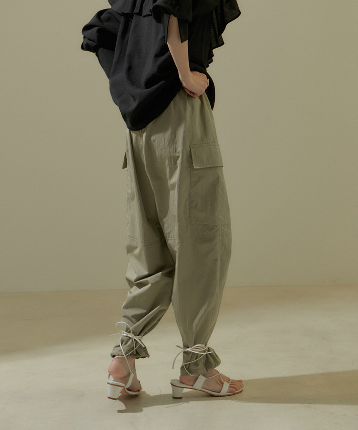 【WEB限定】セミワイドカーゴパンツ【洗える】 WEB限定】セミワイドカーゴパンツ【洗える】(505957721