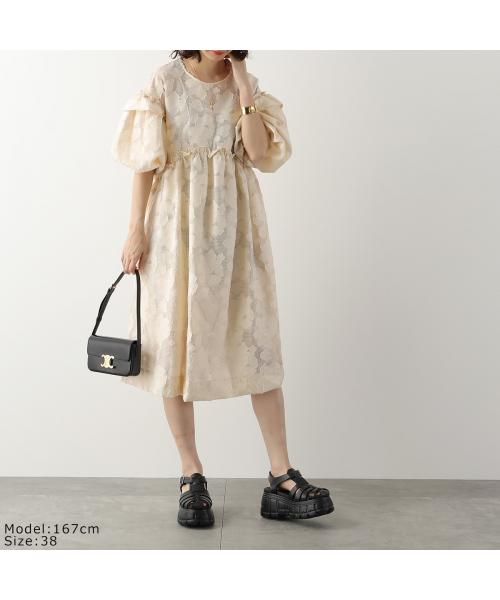 MEIMEIJ メイメイジェイ ミディ丈 ワンピース ベージュ 美品 フリル メイメイジェイ MEIMEIJ ワンピース M3EA15 コットン Aライン