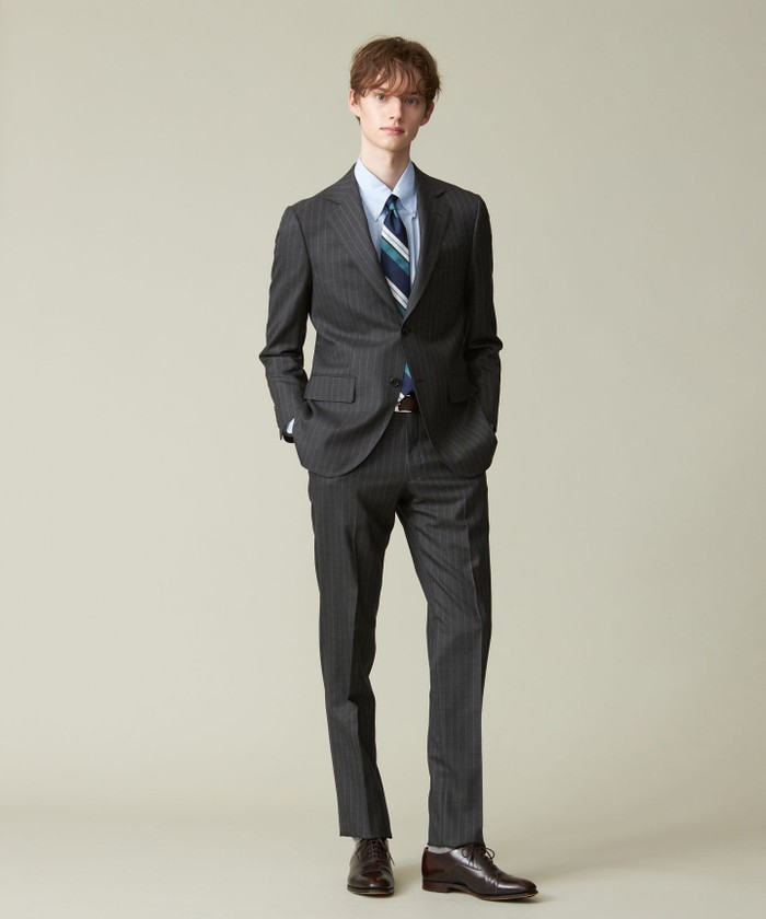 ファッションなデザイン ESSENTIAL CLOTHING】インテリジェント ストライプスーツ フォーマル・ドレス・スーツ