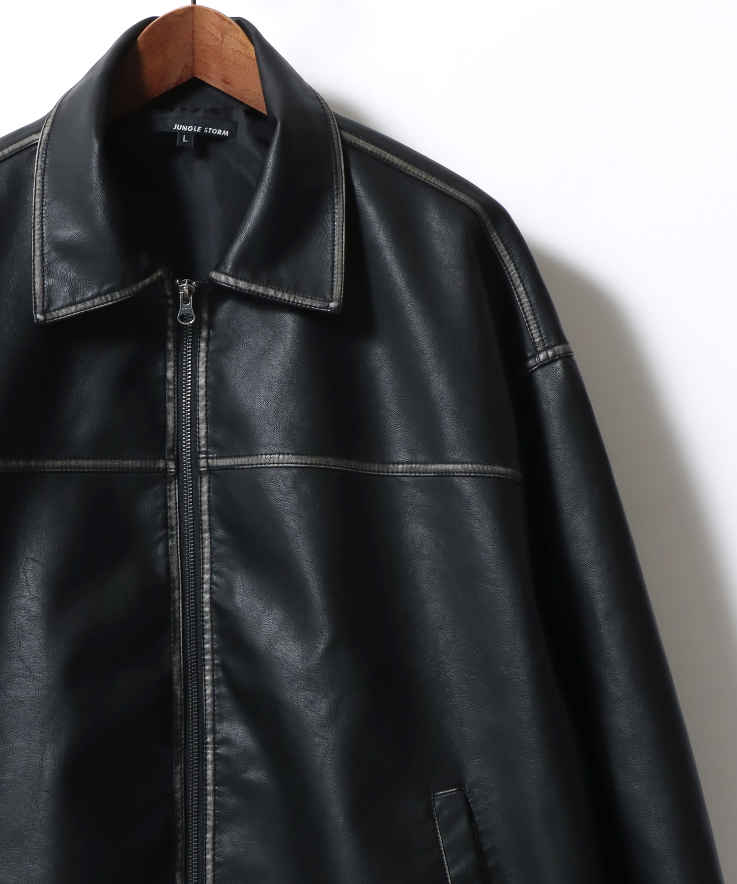 ラザル Lazar 【Lazar】Vintage PU Leather Jacket/オーバー