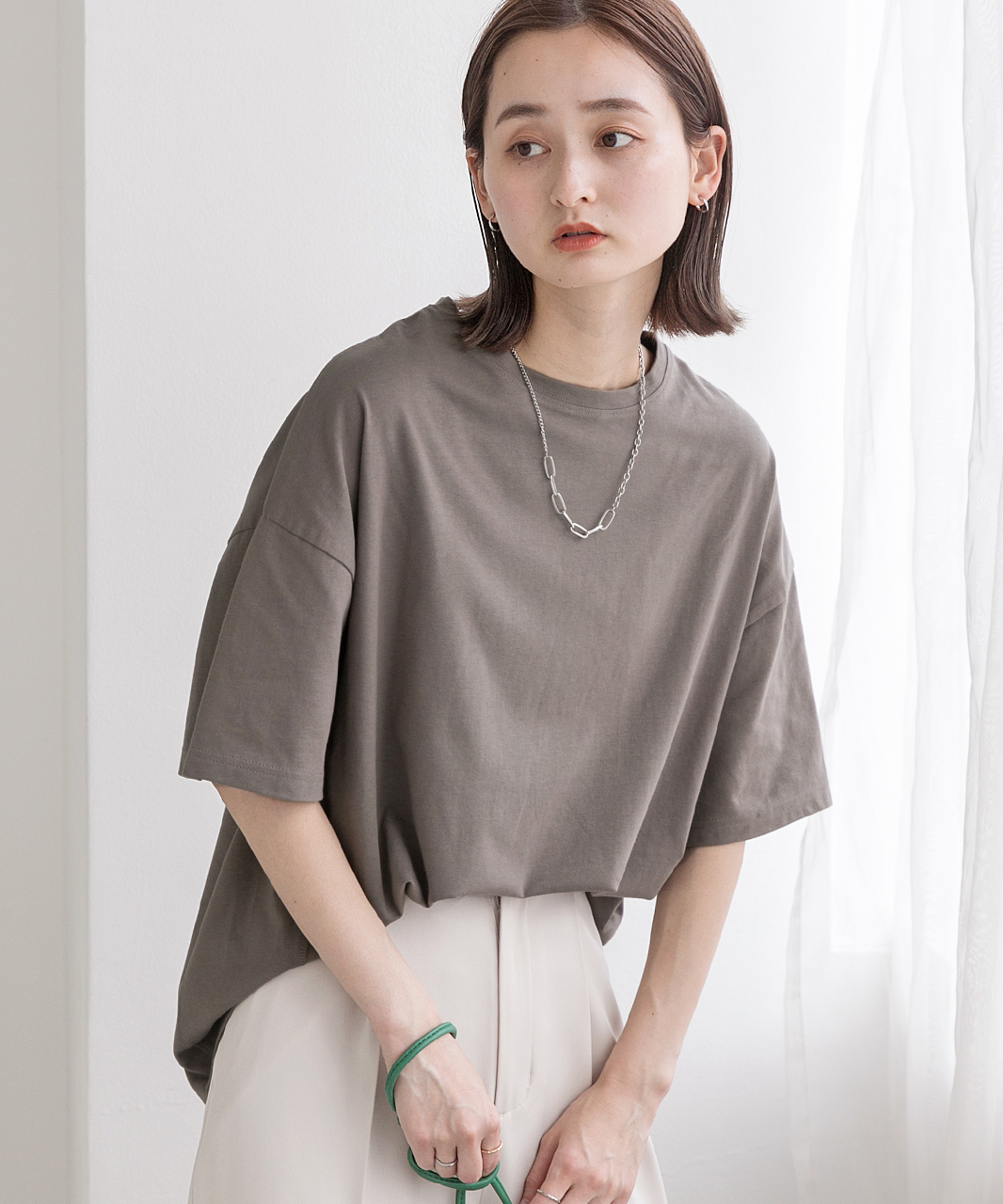 美品 ピンクラテ Tシャツ Мサイズ ホワイト 半袖 おしゃれ
