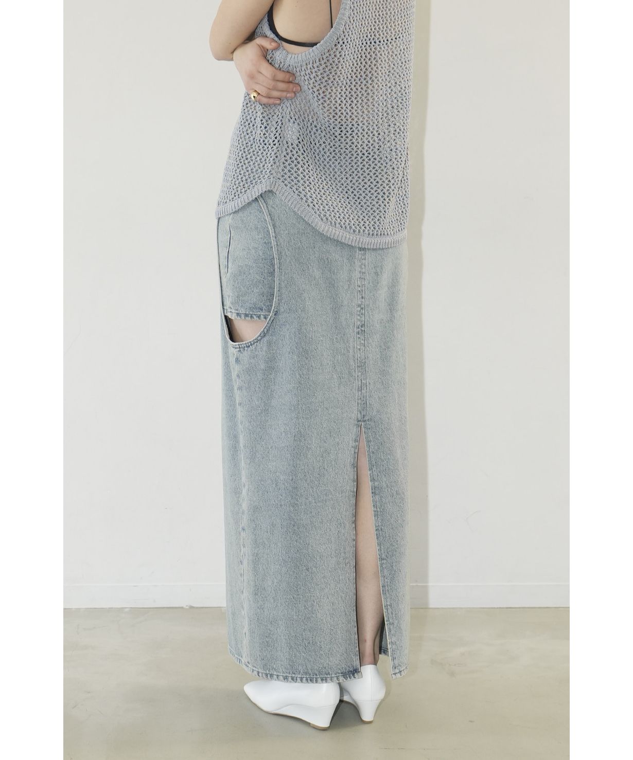 CIRCLE CUT LAYERED DENIM SKIRT(505957706) | クラネ(CLANE CIRCLE CUT LAYERED DENIM SKIRT(505957706) | クラネ(CLANE